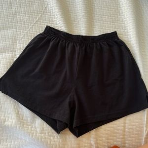 Comfy black stretchy lounge shorts